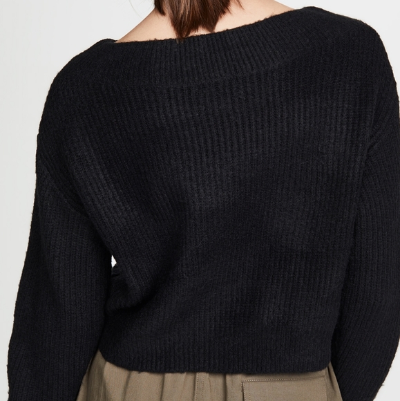 Anthropologie Line & Dot black cropped sweater - Picture 8 of 10
